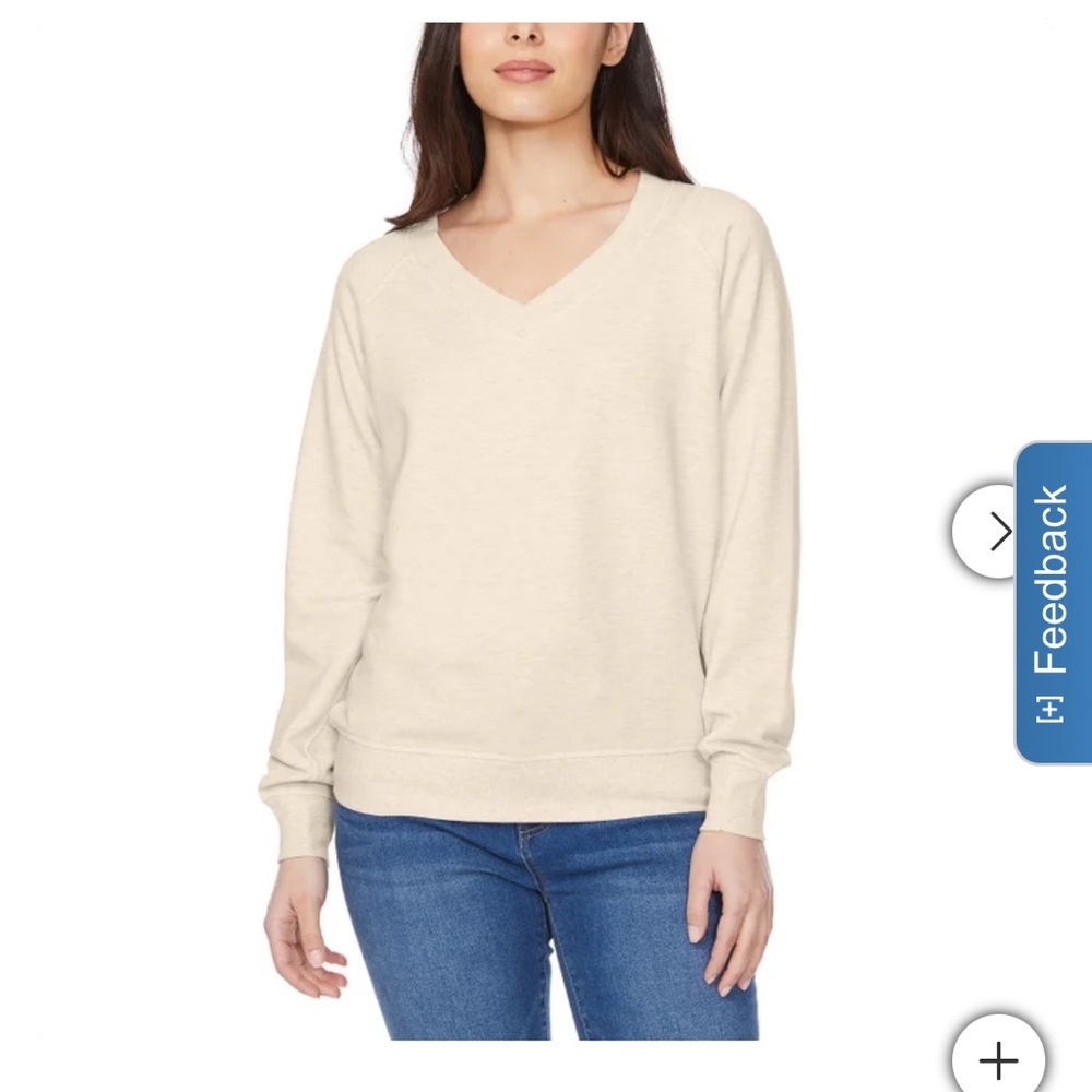 Buffalo Cream V-Neck Top